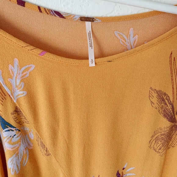 Free People Orange Cold Shoulder Mini Dress Tunic - Picture 4 of 8